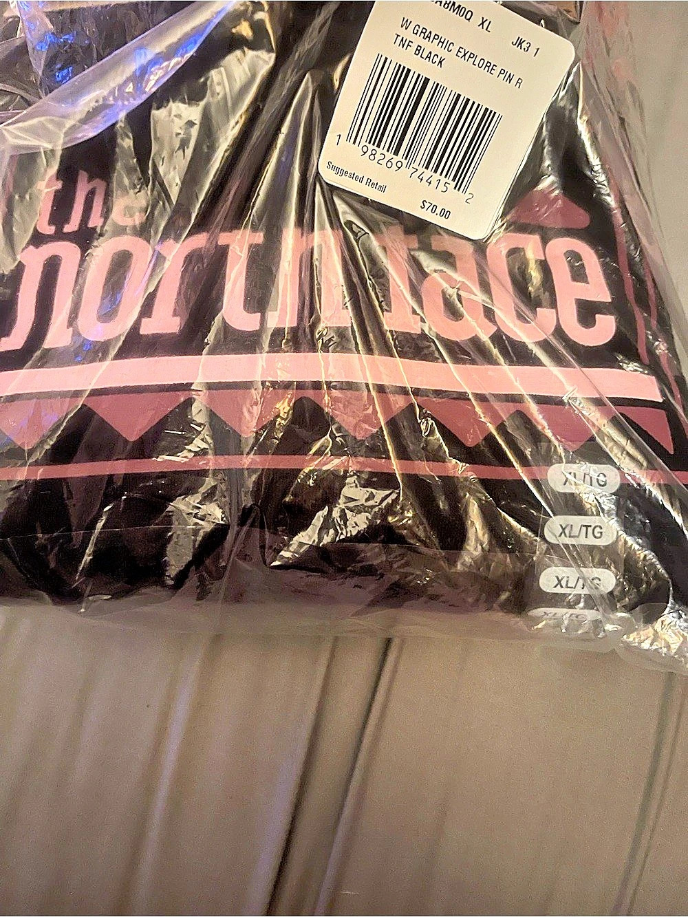 The North Face Graphic Logo Hoodie Black XL NWT